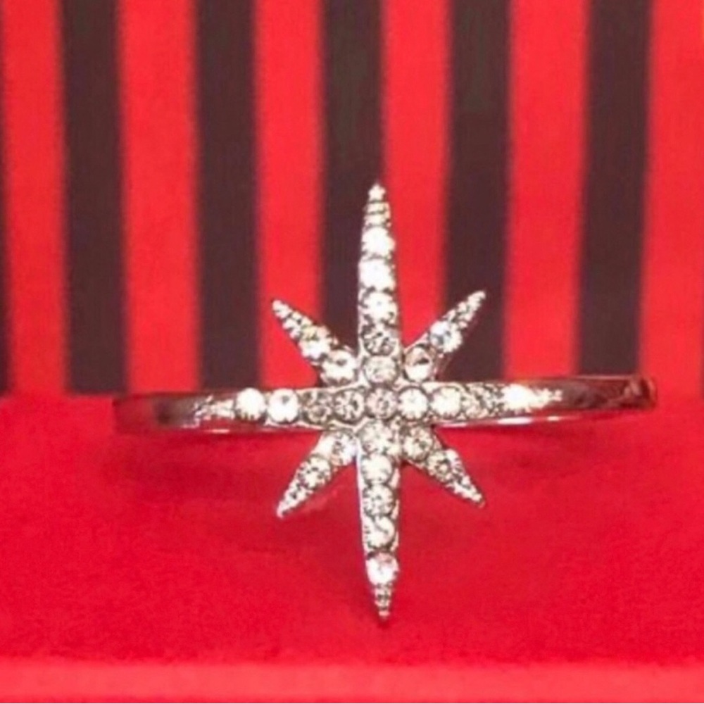 Sterling Silver Starburst CZ Ring